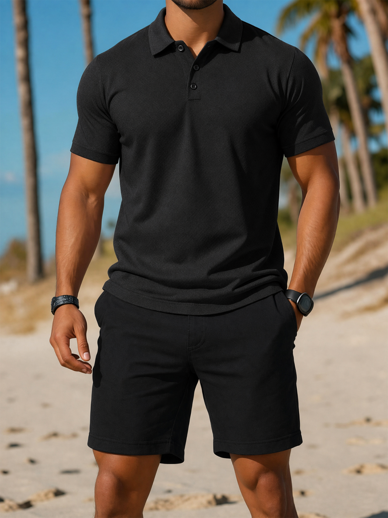 Shorts Chino Slim - Completo Estivo da Uomo per Vacanze,