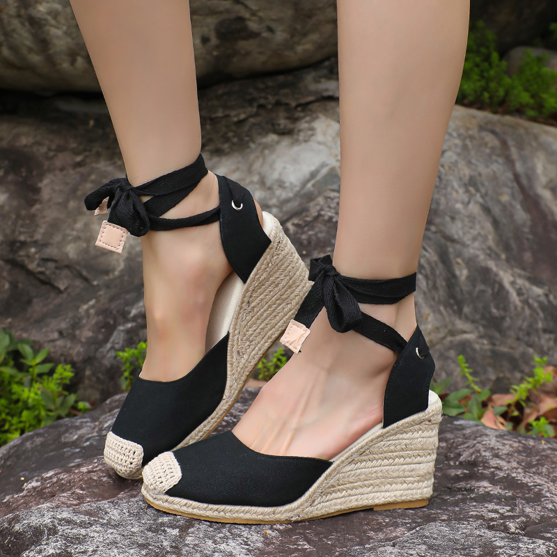 Espadrille Slip On - Sandali con Zeppa da Donna, Modello