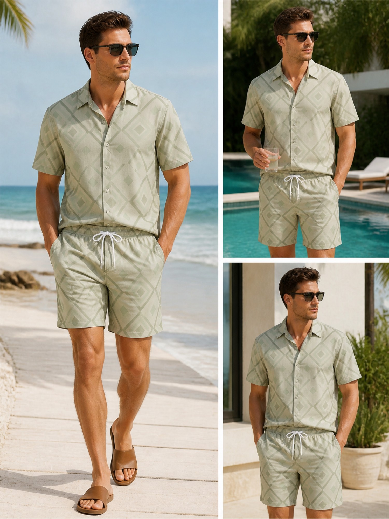 Resort Shirt Floral - Completo da uomo floreale con camicia