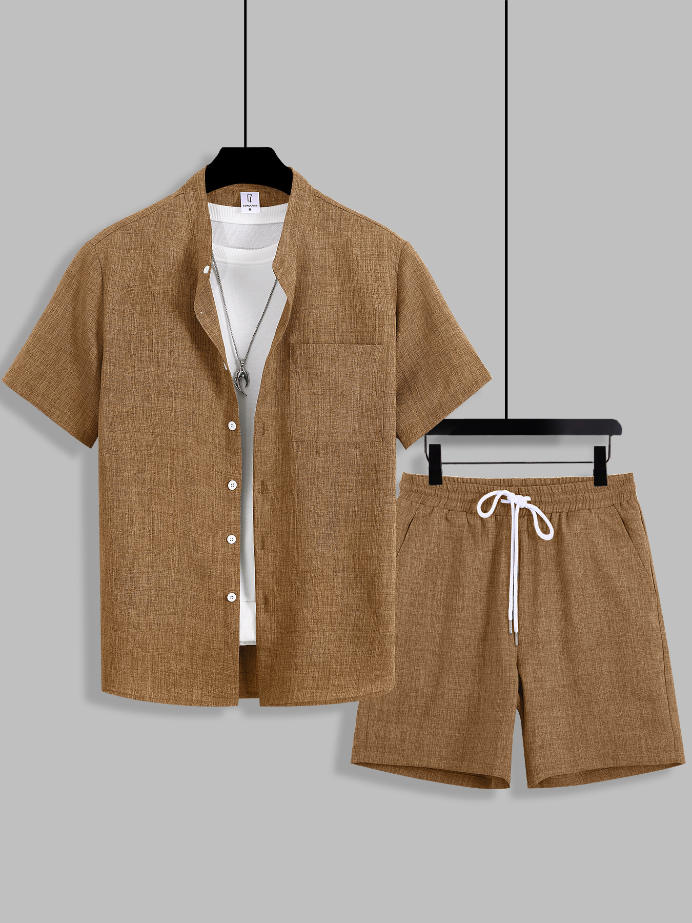 Linen Shirt Breathable - Completo Estivo da Uomo in Cotone