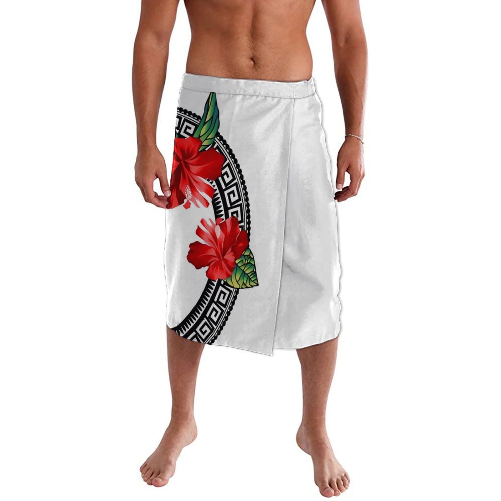 Sarong Men Wrap - Grembiule da spiaggia tradizionale polinesiano estivo