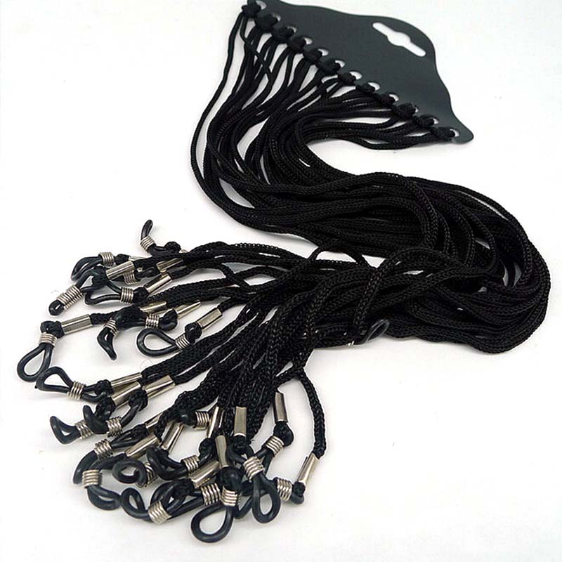 Sunglass Retainer Cord - 12 pezzi/set cordino in nylon nero