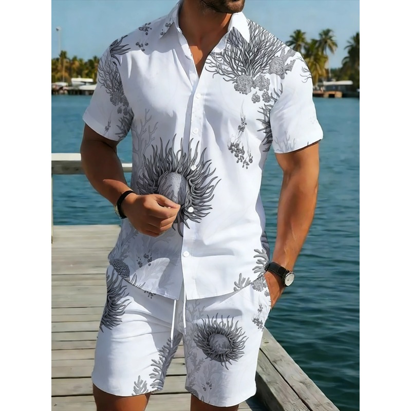 Resort Shirt Floral - Set Camicia Hawaiana Floreale e Pantaloncini