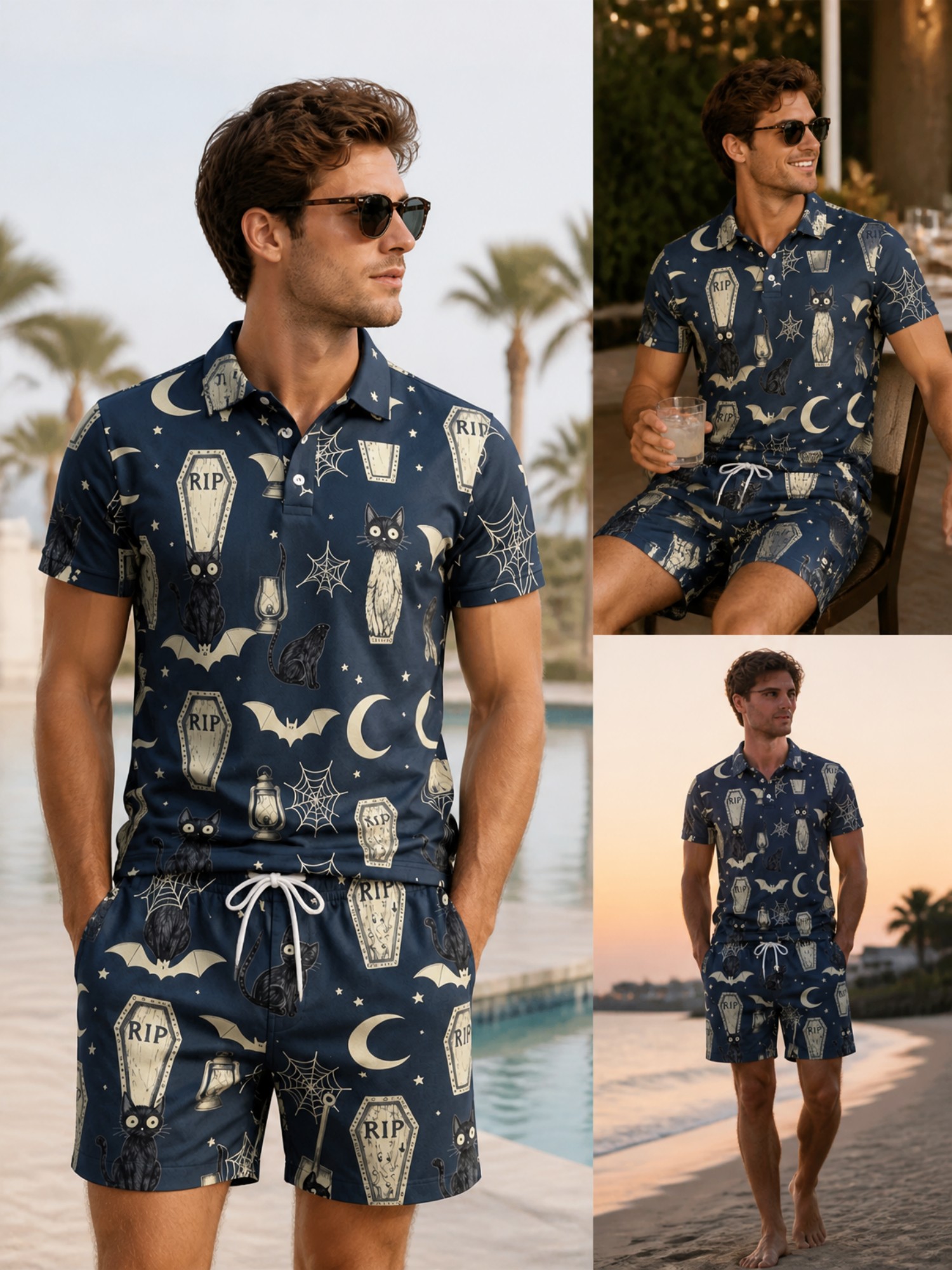 Resort Shirt Floral - Completo da Uomo Estivo Casual con