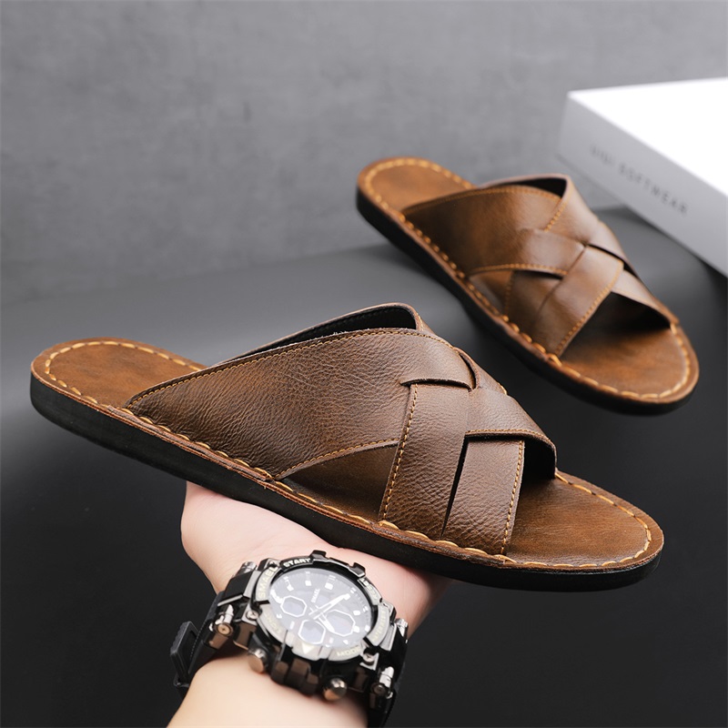 Flip Flop Leather Men - Sandali casual da uomo in vera