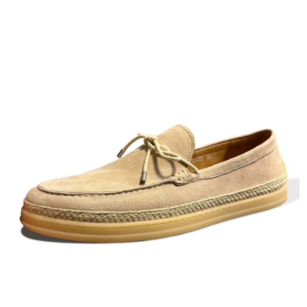 Espadrille Slip On - Mocassini da uomo in pelle scamosciata,