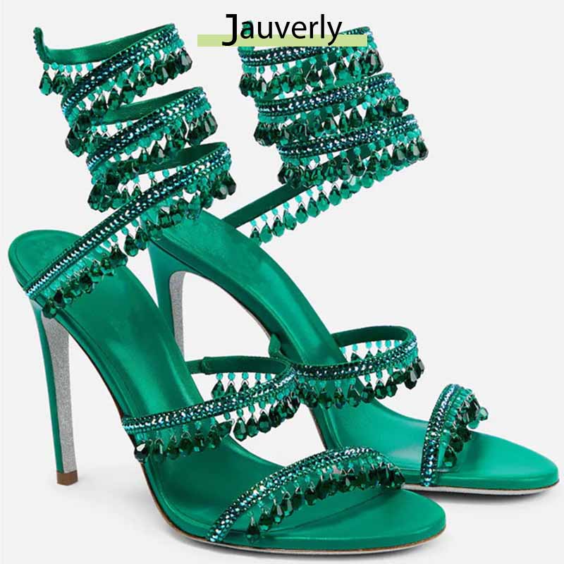 Casual Sandal Leather - Sandali con Tacco Alto da Donna