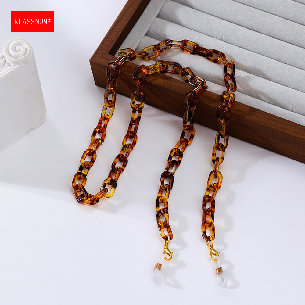 Sunglass Retainer Cord - KLASSNUM Cordino Multicolore Marrone in Acrilico