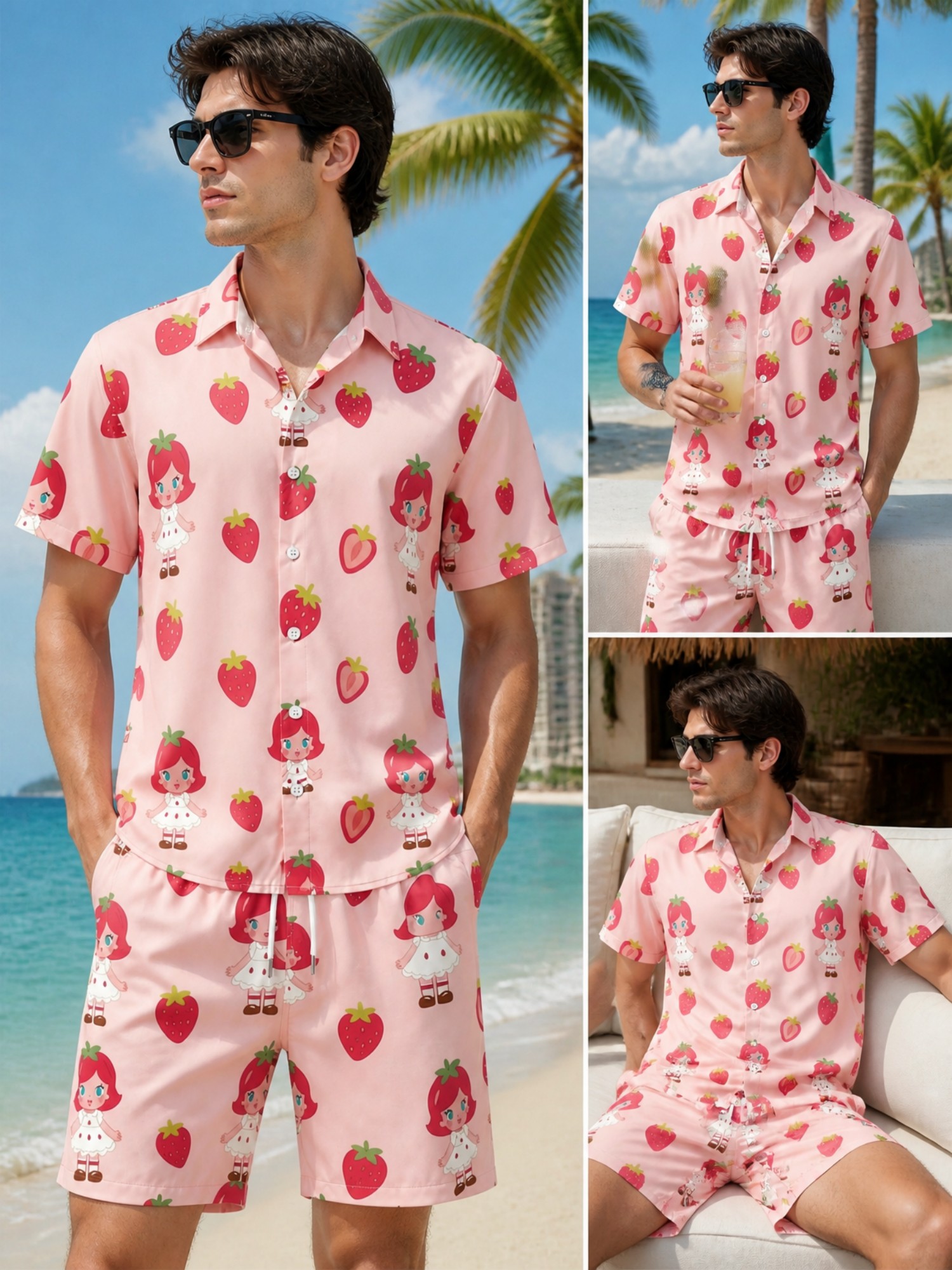 Resort Shirt Floral - Completo Estivo da Uomo: Camicia Floreale