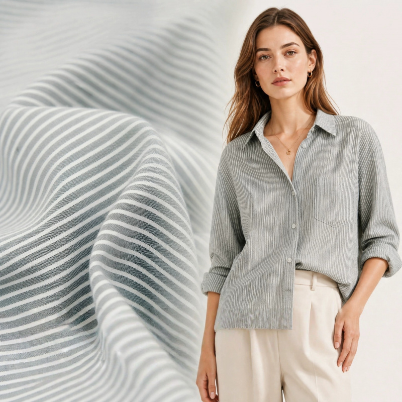 Linen Shirt Breathable - Tessuto giapponese in cotone e lino