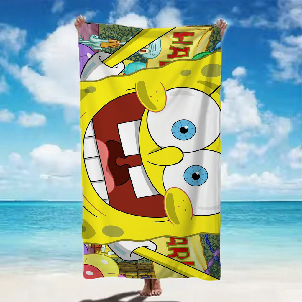 Beach Towel Large - Telo Mare SpongeBob SquarePants con Stampa