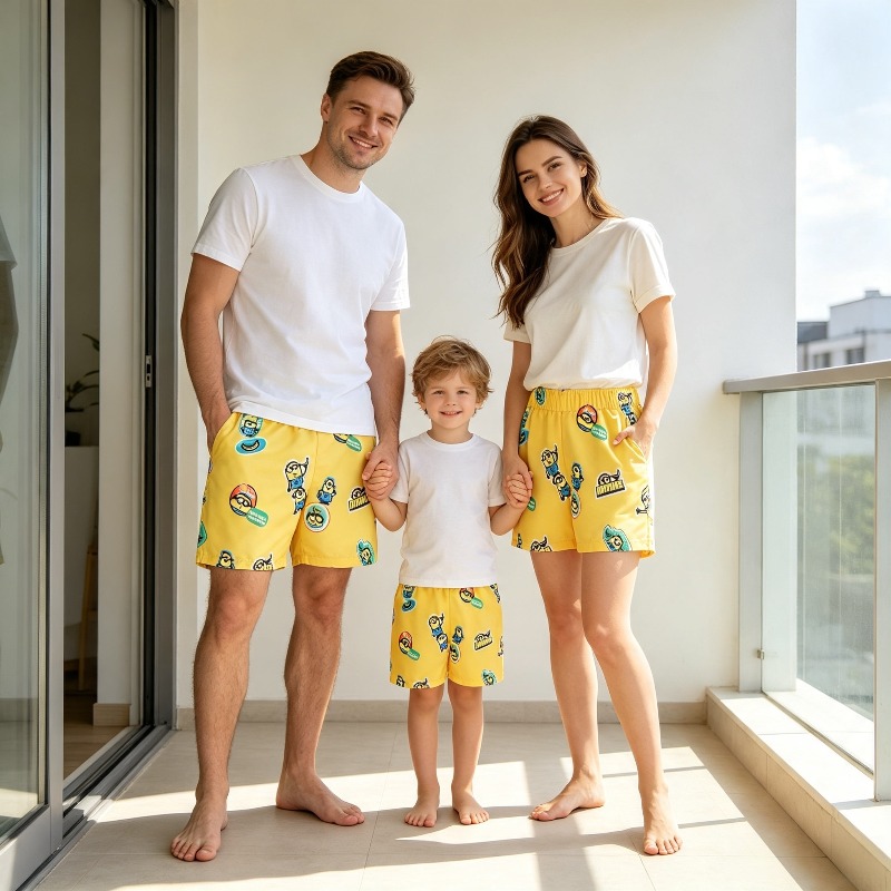 Trunks Board Surf - Pantaloncini da bagno stampati Minions per