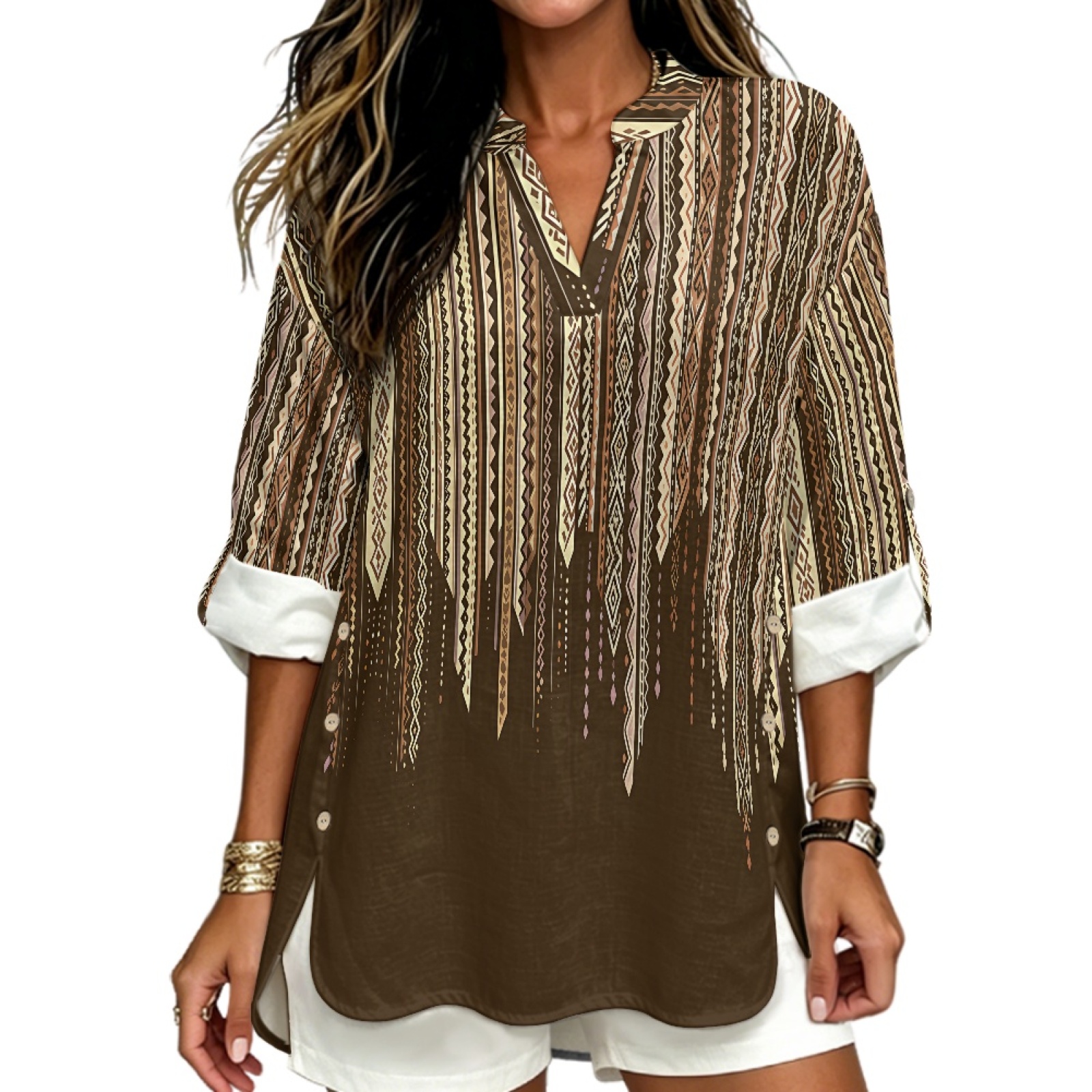 Linen Shirt Breathable - INSTANTARTS Camicia da donna in lino