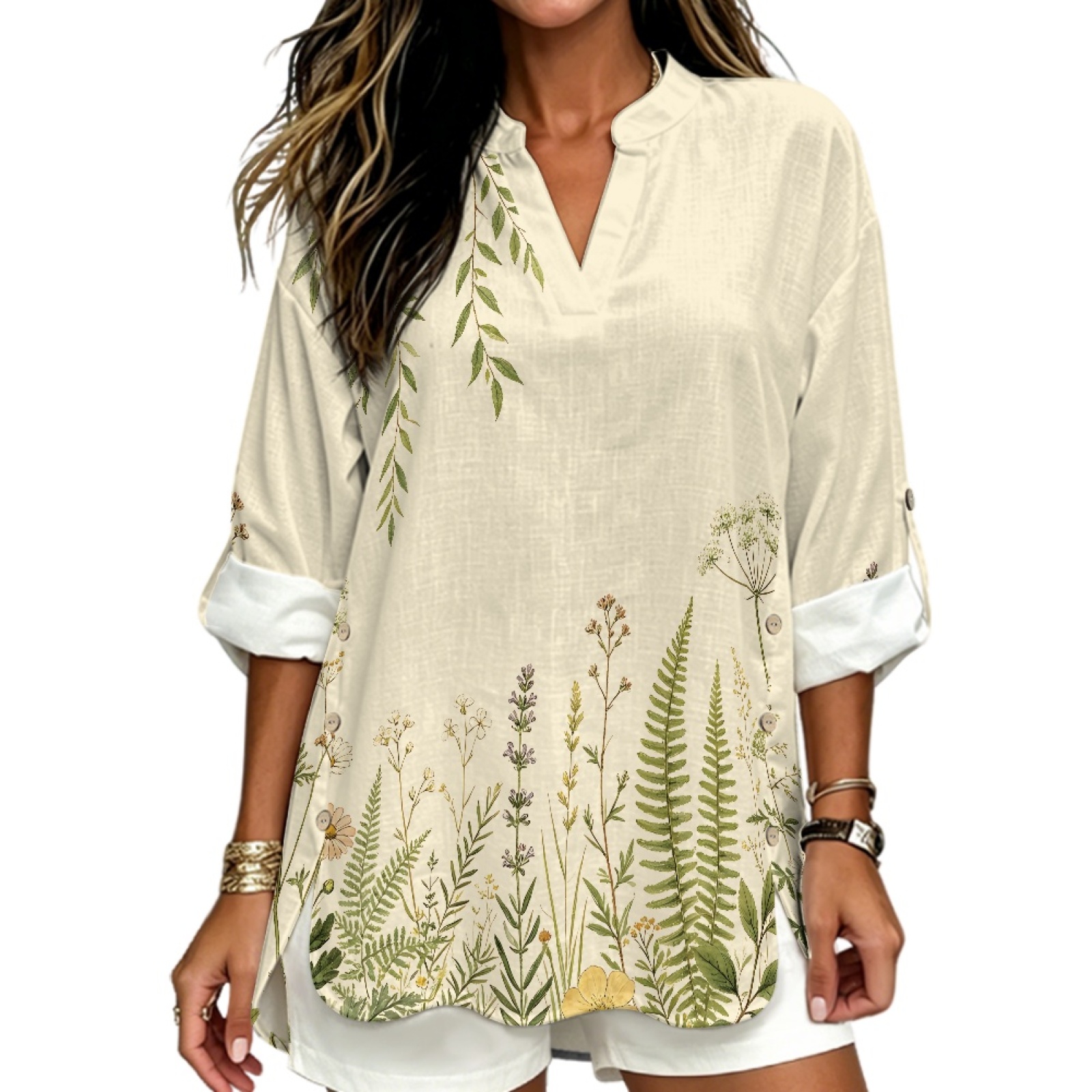 Linen Shirt Breathable - INSTANTARTS Camicia da donna in lino