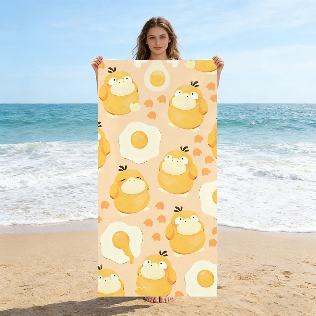 Beach Towel Large - P-Pokémon Psyduck Asciugamano da spiaggia ad