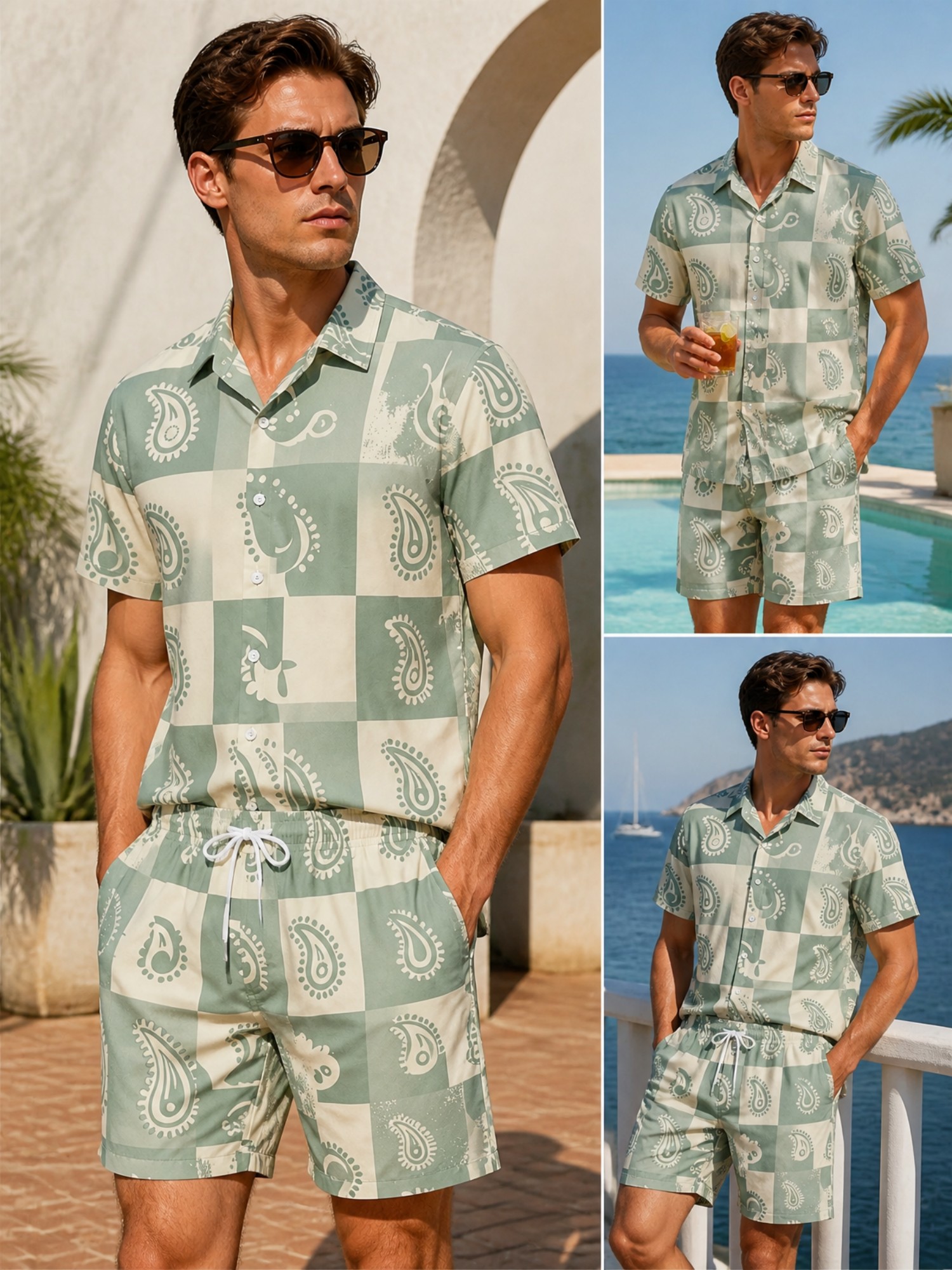 Resort Shirt Floral - Completo da uomo floreale estivo: camicia