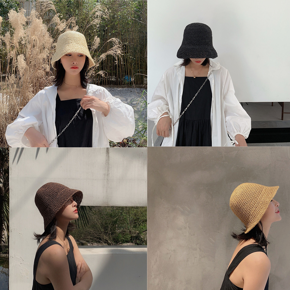 Bucket Hat Straw - Hot Women's Fashion Summer Cap Fisherman