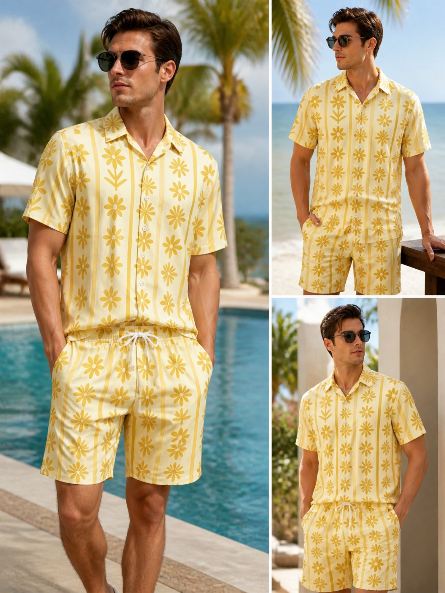 Resort Shirt Floral - Completo Estivo da Uomo: Camicia Floreale