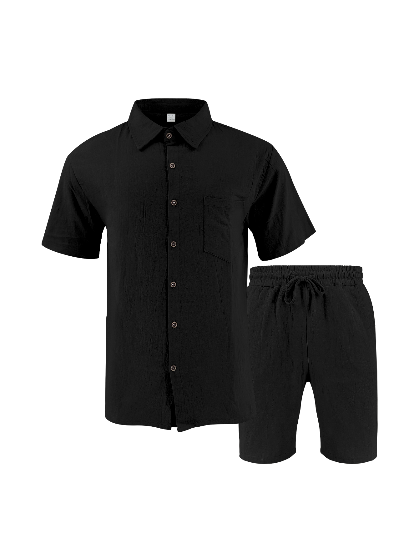 Linen Shirt Breathable - Completo due pezzi in lino testurizzato