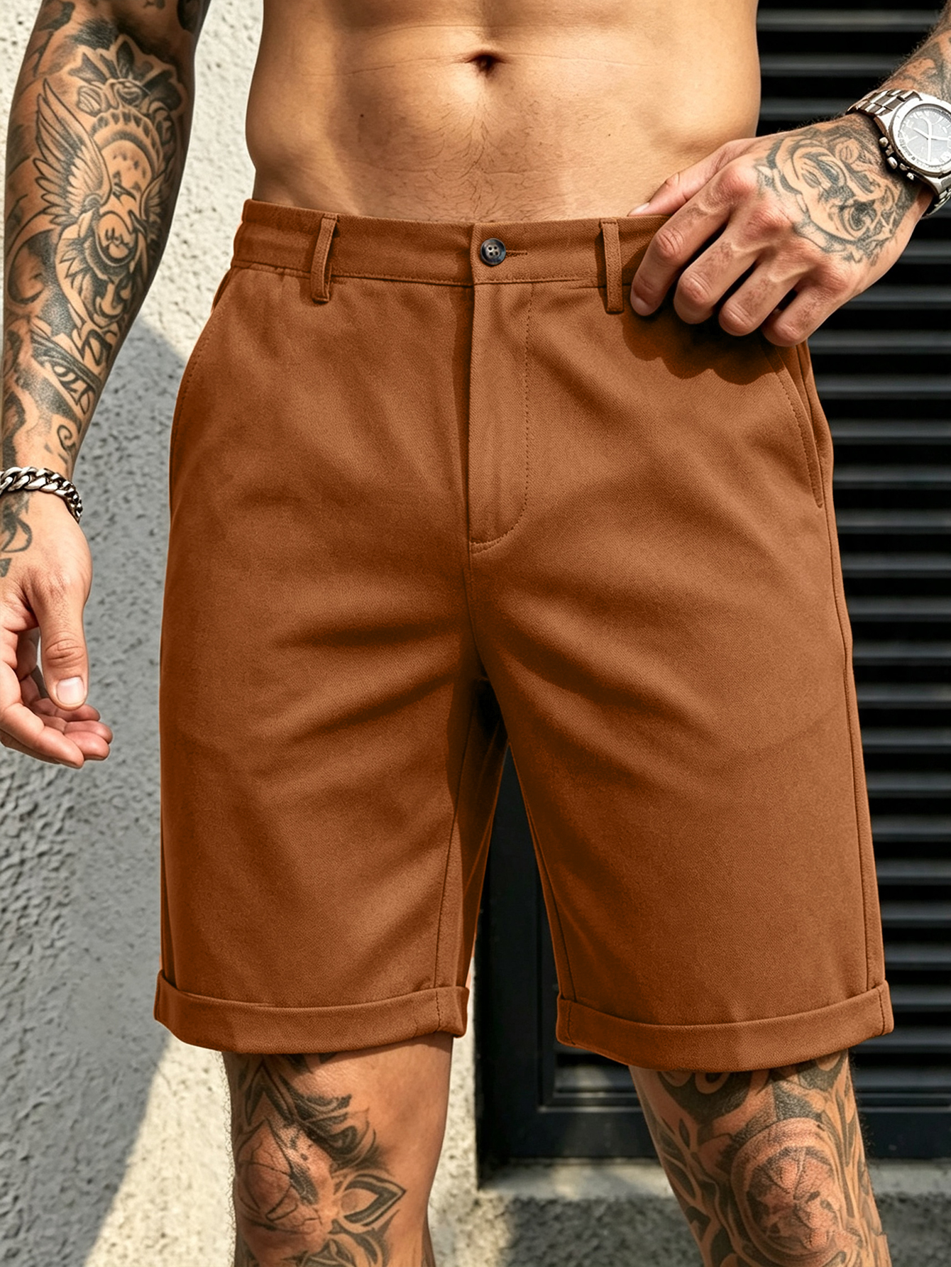 Shorts Chino Slim - Pantaloncini Eleganti da Uomo Slim Fit