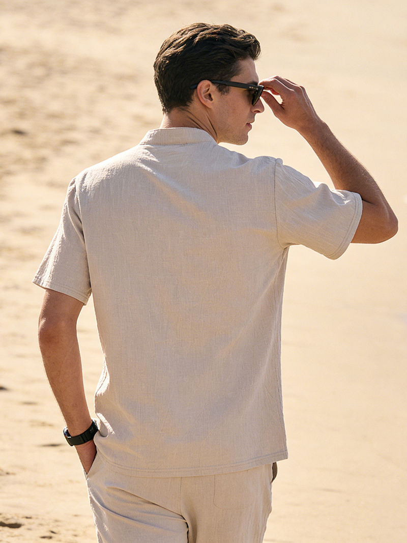 Camicia Henley da Uomo in Coto - Linen Shirt Breathable recensione e prezzo