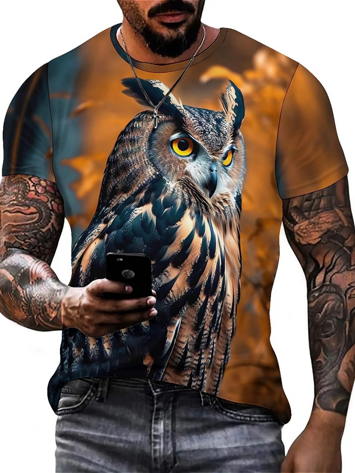 T-shirt con grafica gufo con s - Tee Graphic Print recensione e prezzo