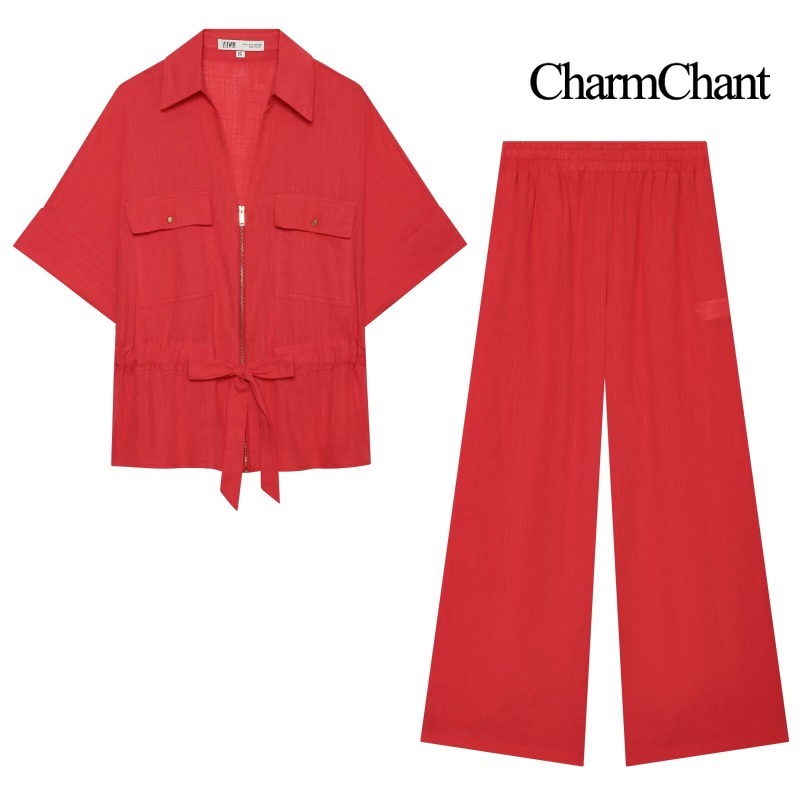 CHARMCHANT Completo da Donna i - Short Linen Drawstring recensione e prezzo