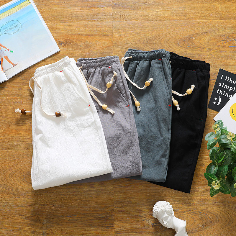 Pantaloncini casual da uomo in - Short Linen Drawstring recensione e prezzo