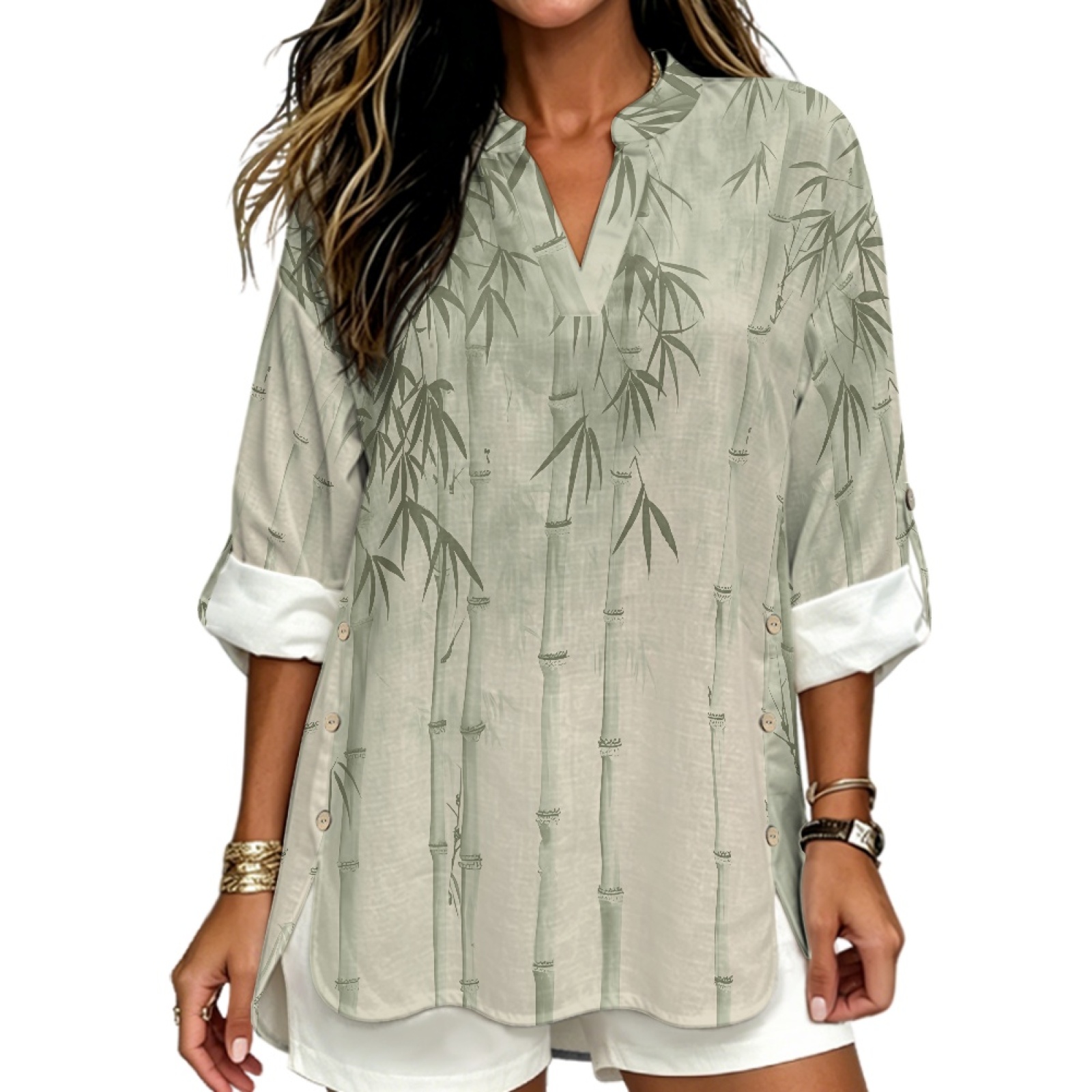 INSTANTARTS Camicia da donna i - Linen Shirt Breathable recensione e prezzo