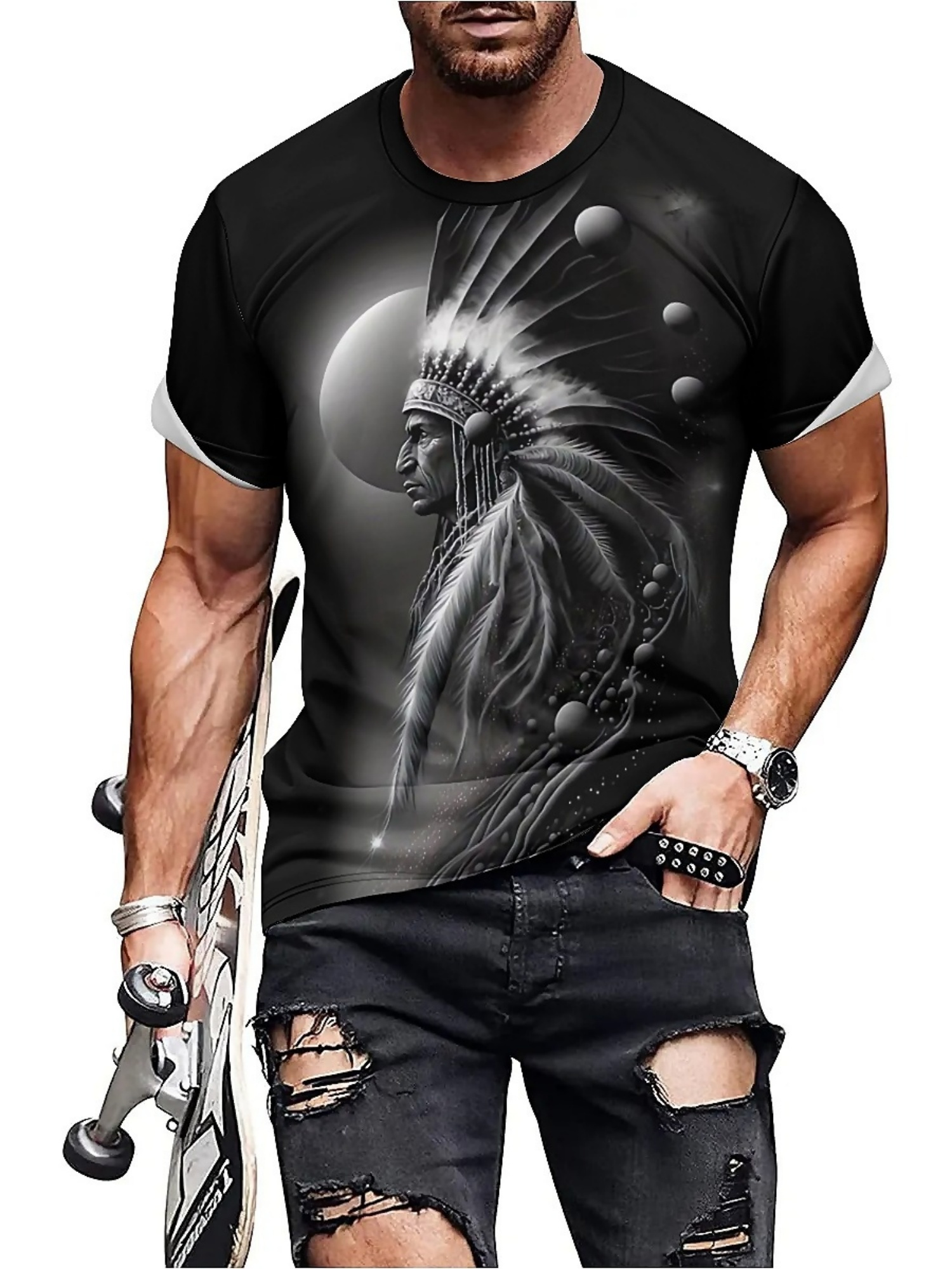 T-shirt grafica da capo tribal - Tee Graphic Print recensione e prezzo