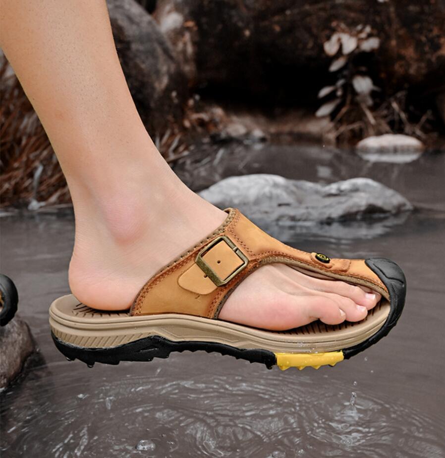 Sandali in vera pelle da uomo, - Flip Flop Leather Men recensione e prezzo