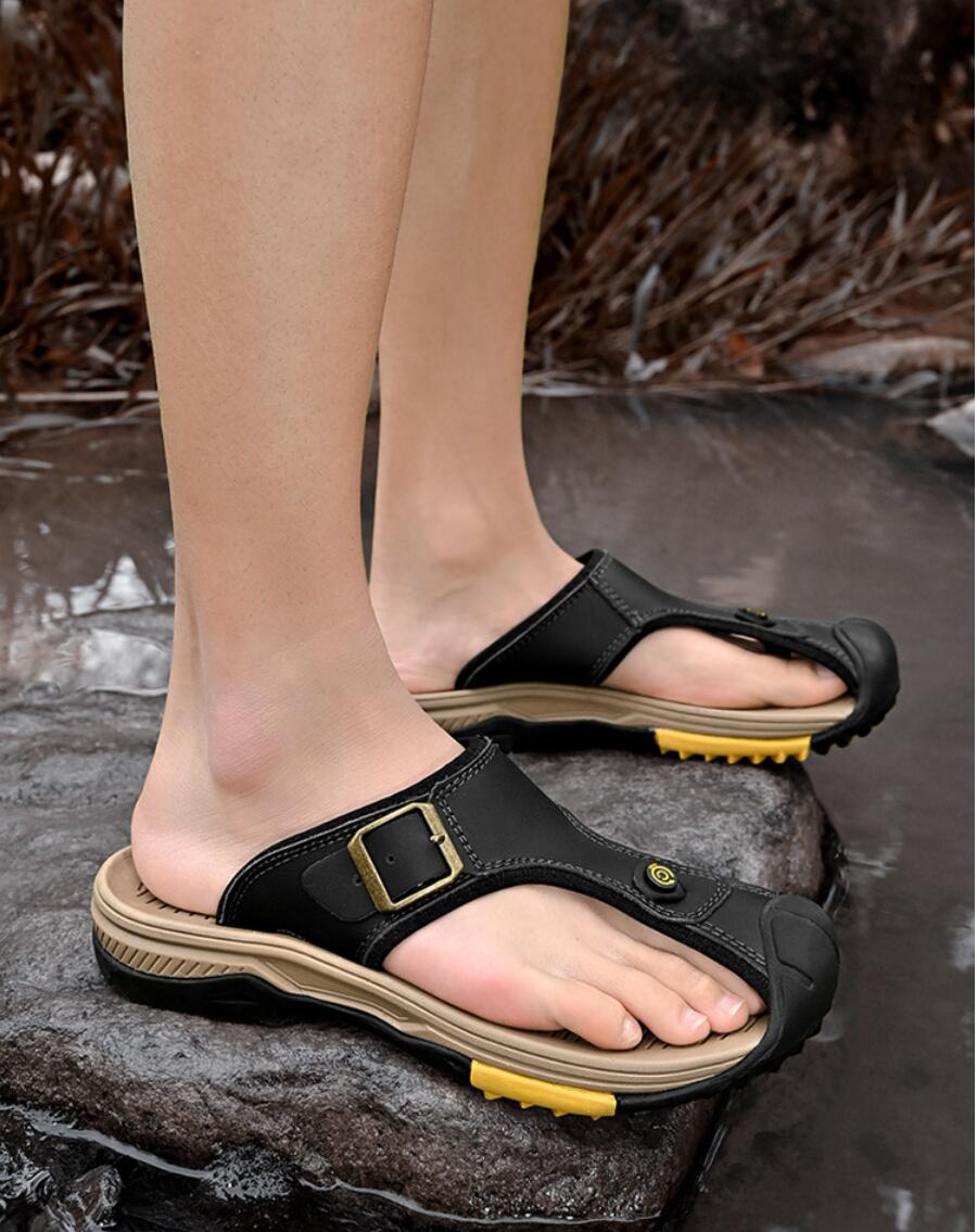 Sandali in vera pelle da uomo, - Flip Flop Leather Men recensione e prezzo