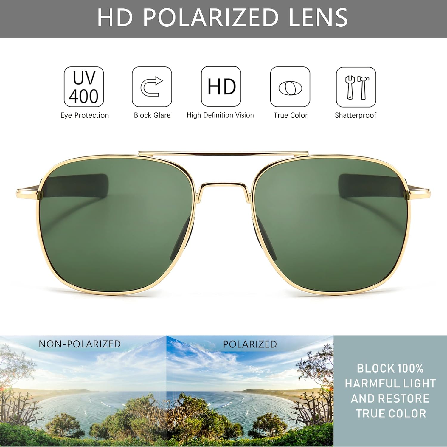 Occhiali da sole polarizzati d - Sunglasses Aviator Polarized recensione e prezzo