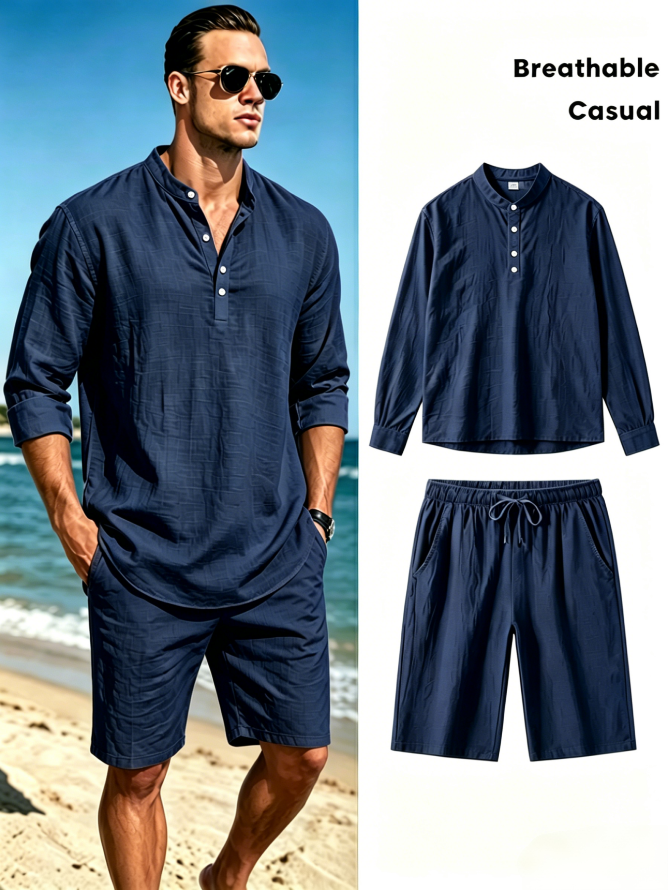 Completo da uomo in cotone e l - Linen Shirt Breathable recensione e prezzo
