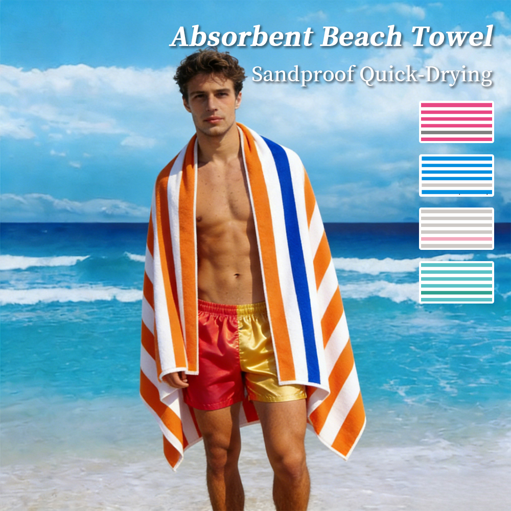 Telo Mare a Righe Vibranti Gra - Beach Towel Large recensione e prezzo