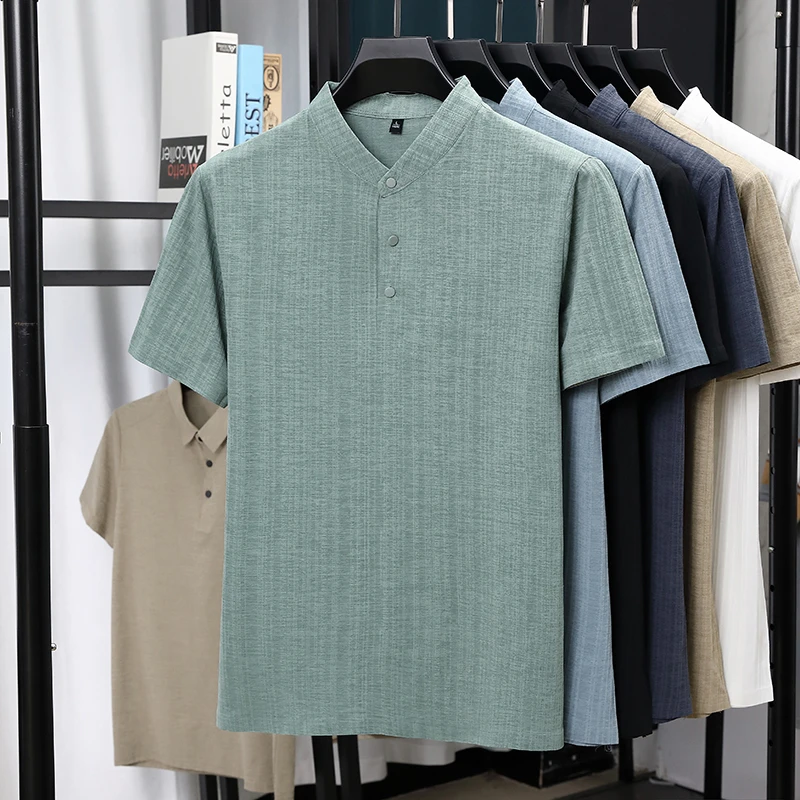 Camicie da uomo a maniche cort - Linen Shirt Breathable recensione e prezzo