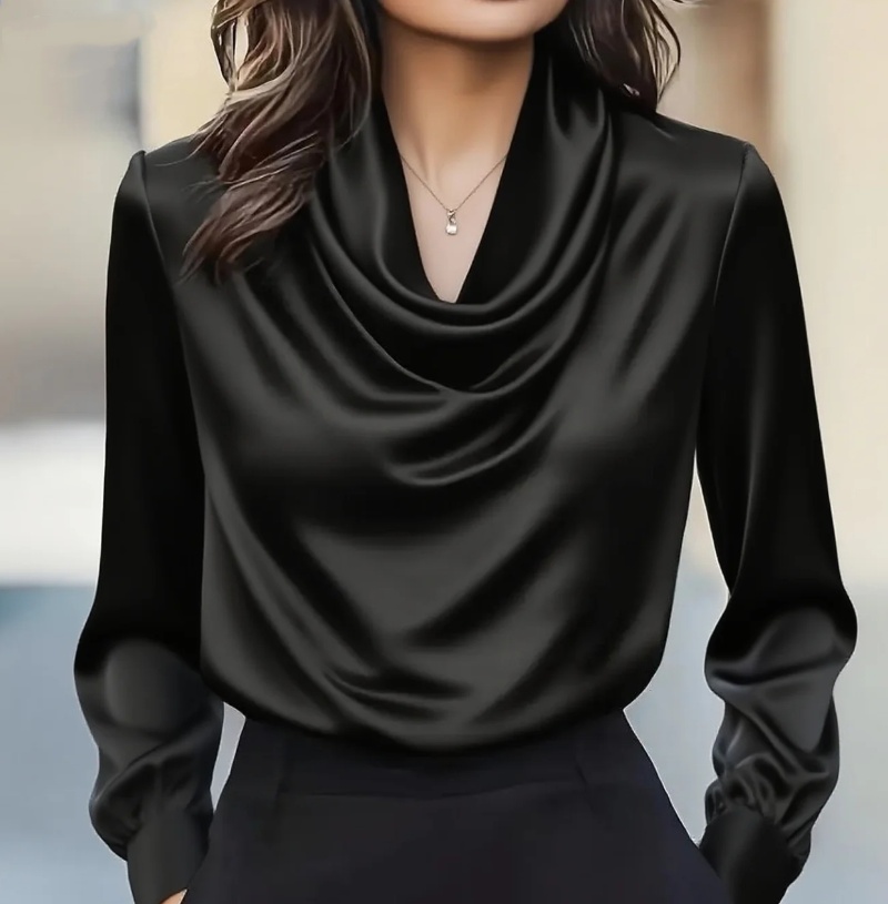 Camicia da donna a maniche lun - Shirt Camp Collar recensione e prezzo