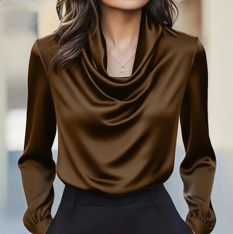 Camicia da donna a maniche lun - Shirt Camp Collar recensione e prezzo