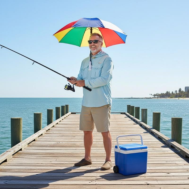 Ombrello da testa pieghevole,  - Bucket Hat Straw recensione e prezzo