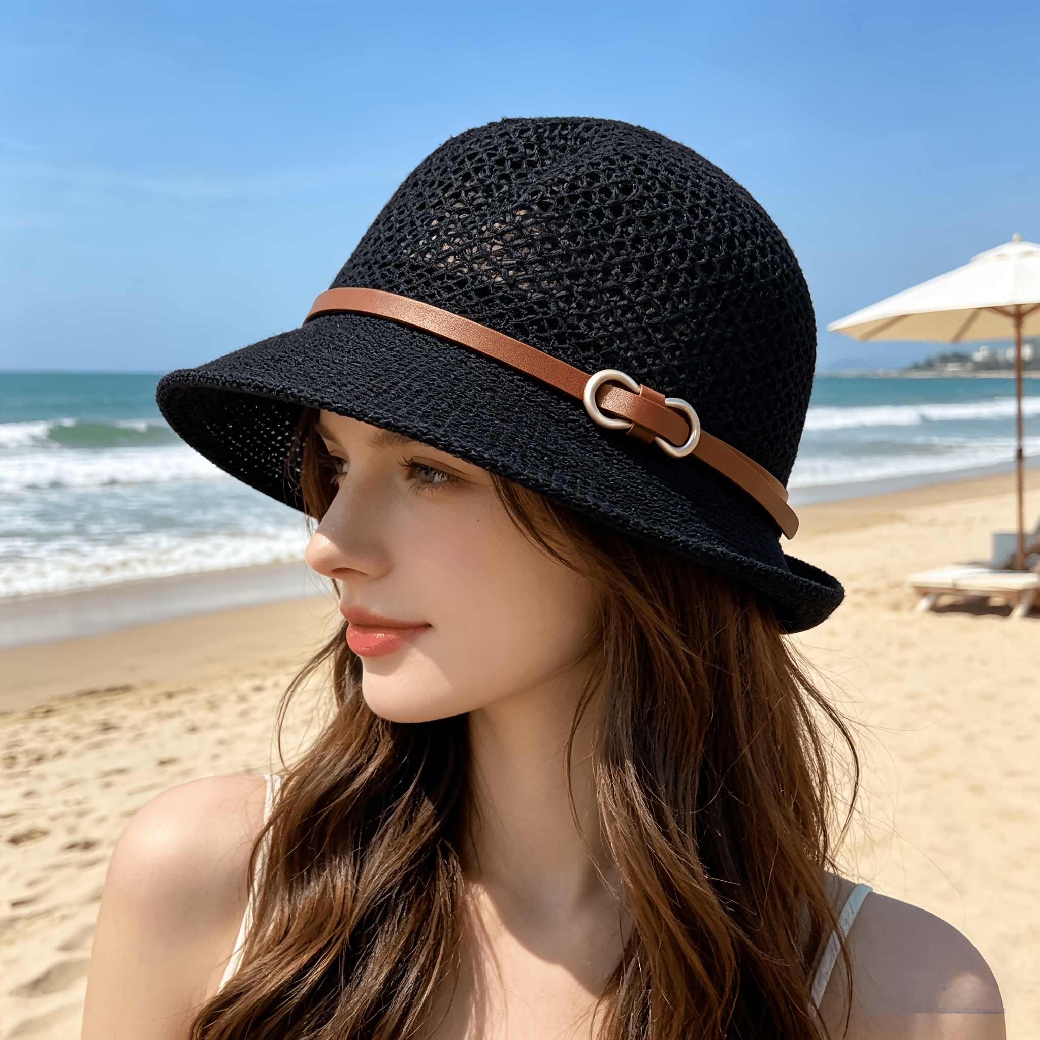 Elegante cappello da spiaggia  - Bucket Hat Straw recensione e prezzo