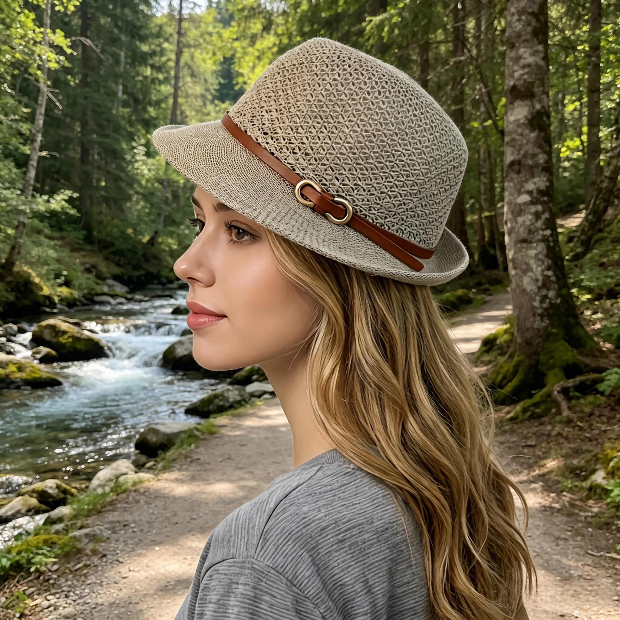 Elegante cappello da spiaggia  - Bucket Hat Straw recensione e prezzo