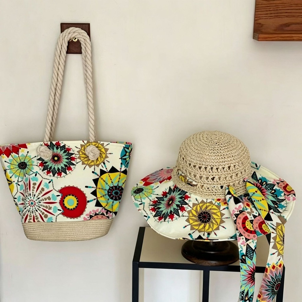 Set Cappello da Sole Boho in P - Bucket Hat Straw recensione e prezzo