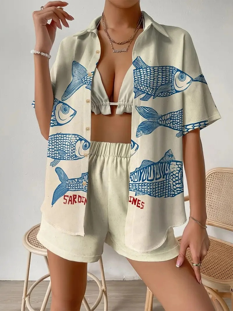 Set da 2 pezzi per le vacanze  - Shirt Camp Collar recensione e prezzo