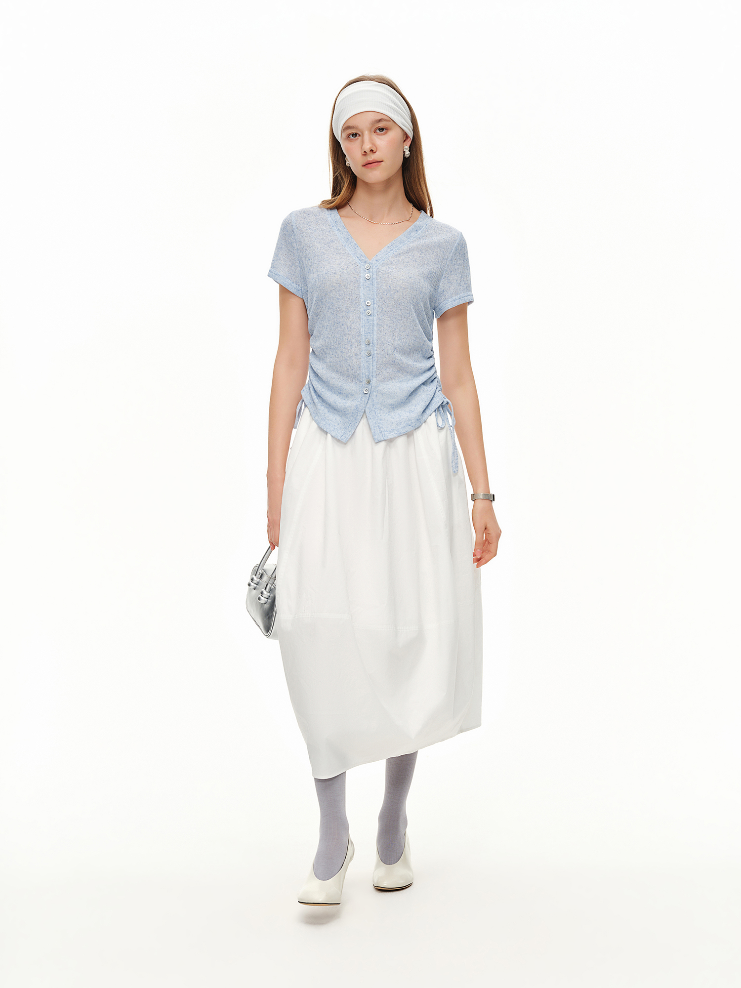 DUSHU T-shirt in lino leggero  - Short Linen Drawstring recensione e prezzo