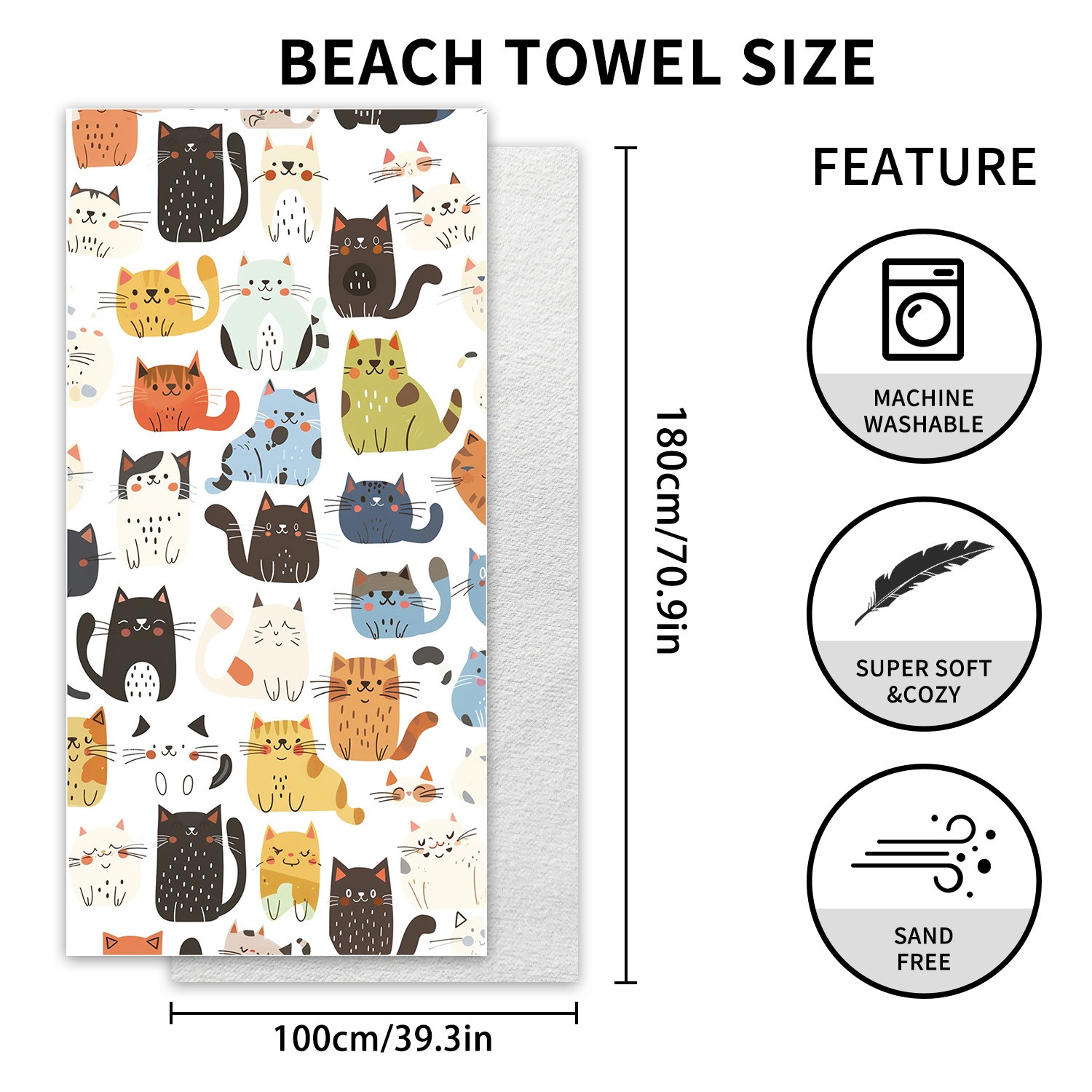 1 Pezzo Telo Mare Grande in Mi - Beach Towel Large recensione e prezzo