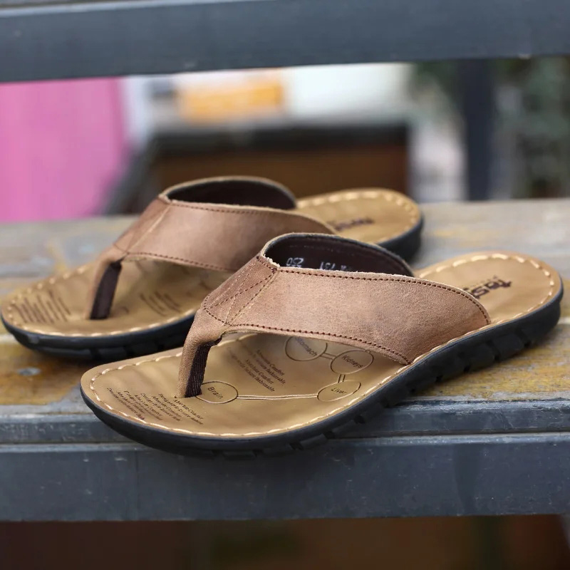 Roma Pantofola da uomo retrò t - Flip Flop Leather Men recensione e prezzo