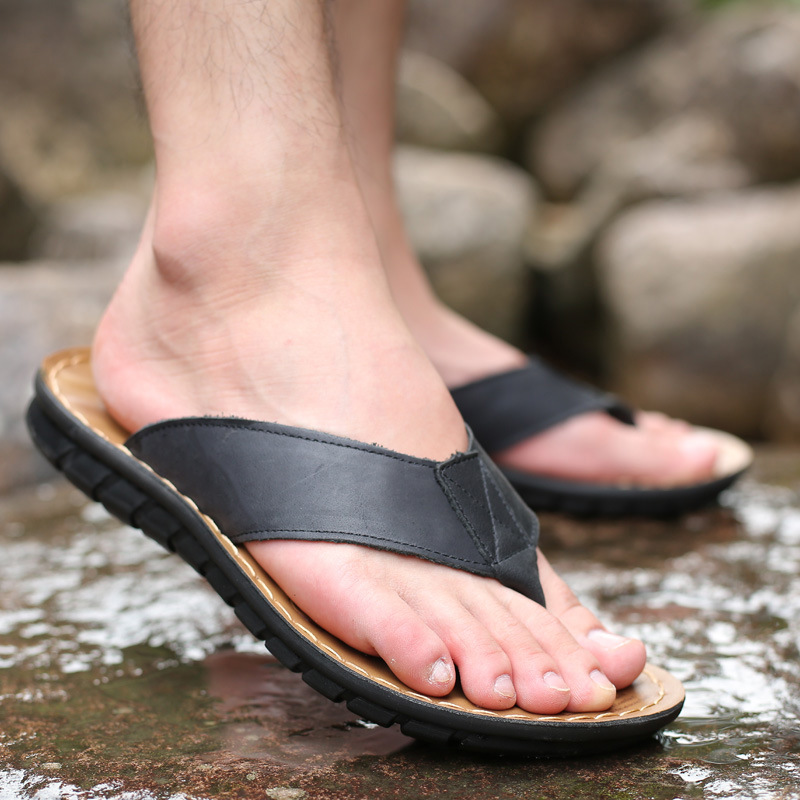 Roma Pantofola da uomo retrò t - Flip Flop Leather Men recensione e prezzo