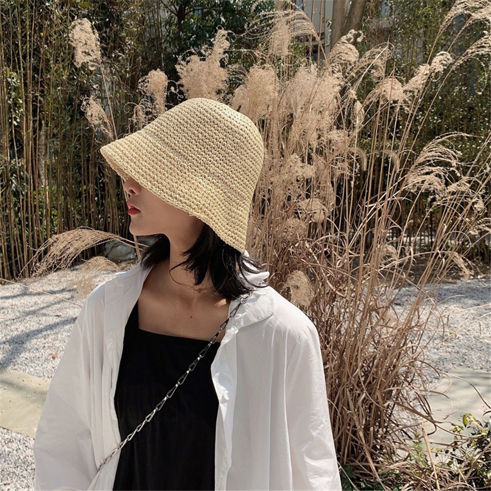 Hot Women's Fashion Summer Cap - Bucket Hat Straw recensione e prezzo