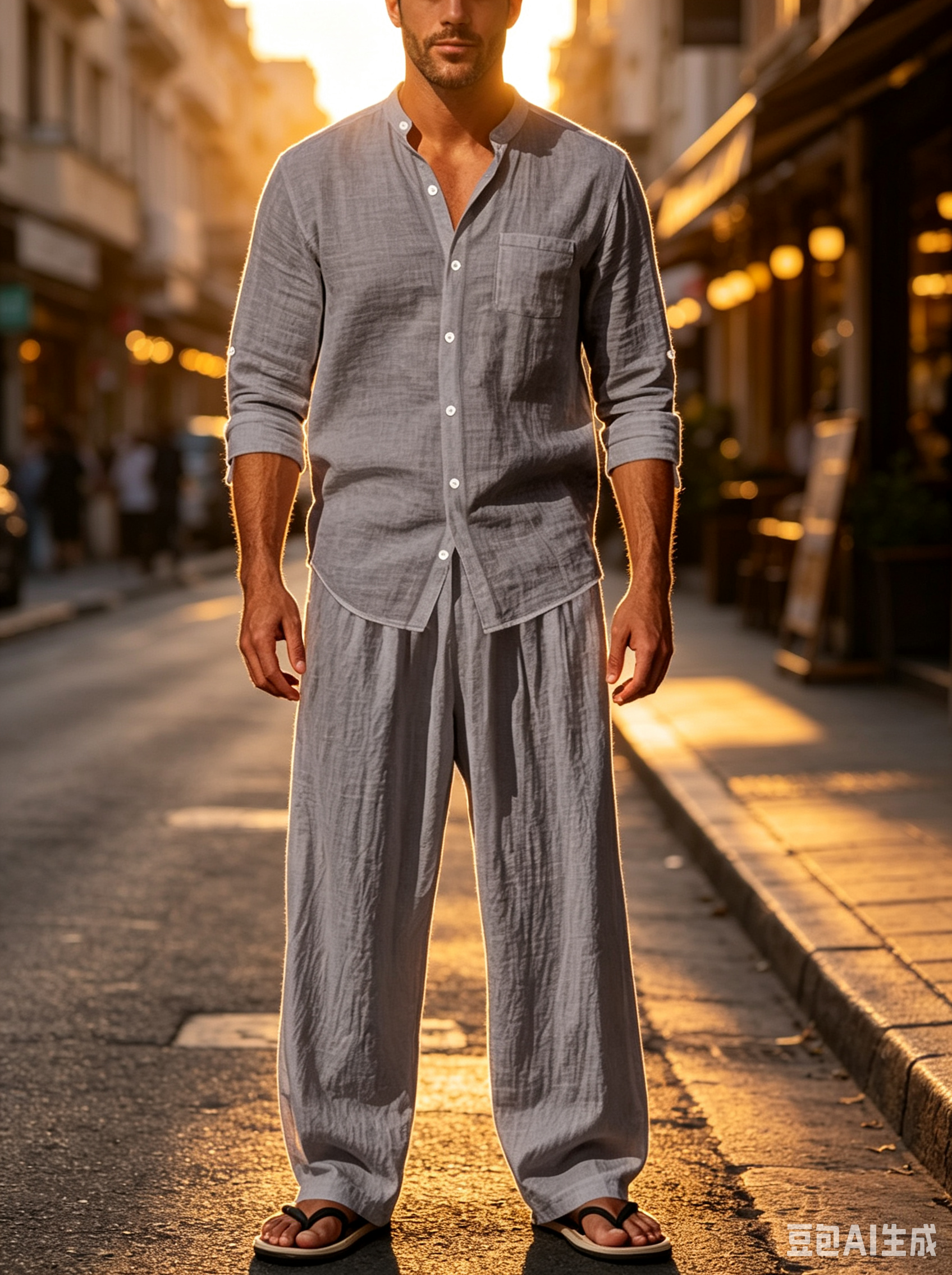Completo da Uomo con Colletto  - Linen Shirt Breathable recensione e prezzo