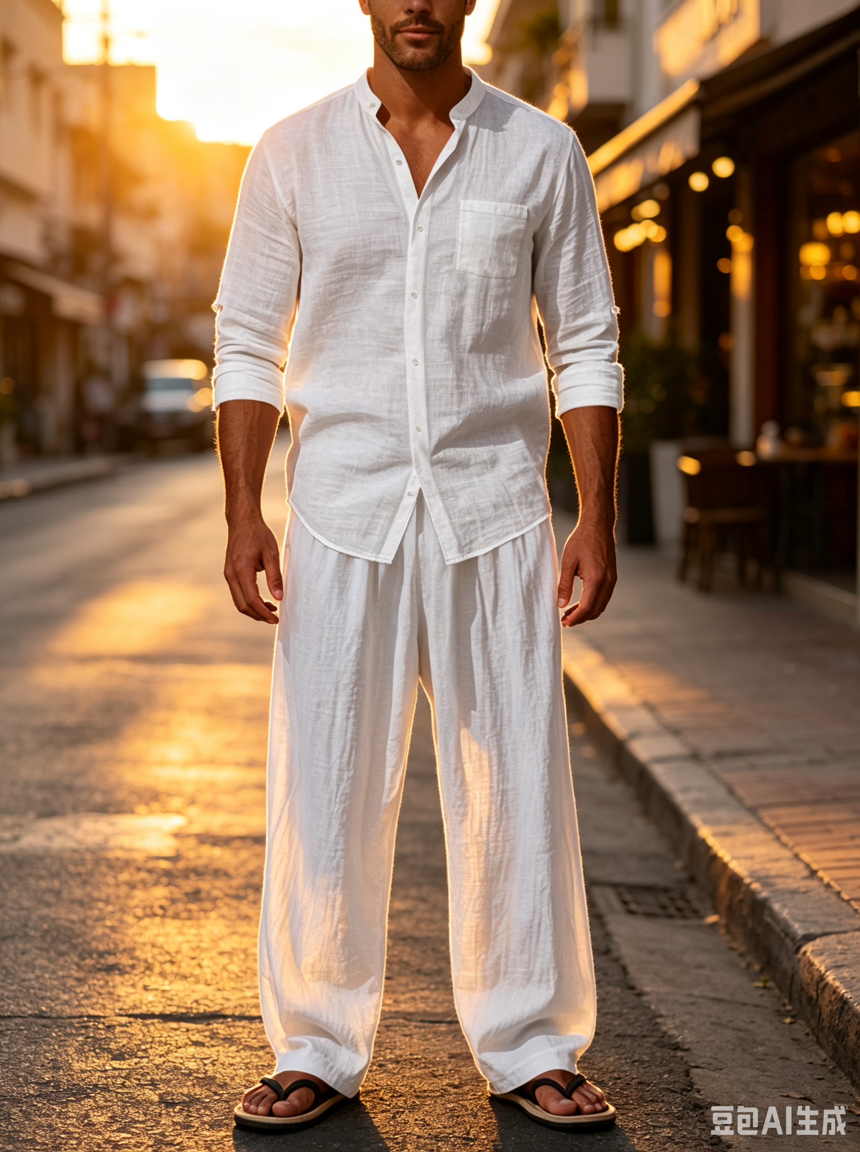 Completo da Uomo con Colletto  - Linen Shirt Breathable recensione e prezzo